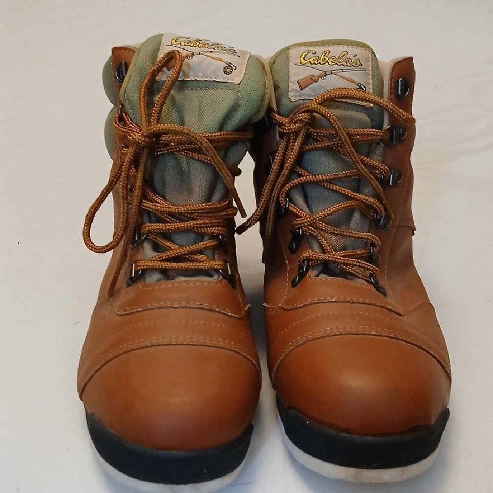 Cabela's Tan and Green Kids Boots